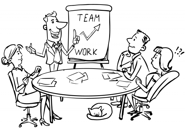 Business Meeting coloring page image