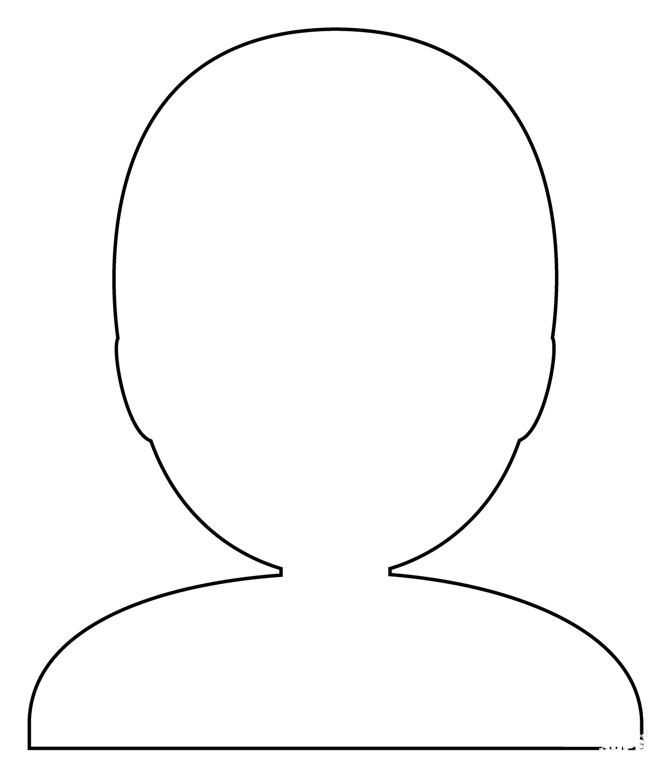 Bust in Silhouette Emoji coloring page ColouringPages