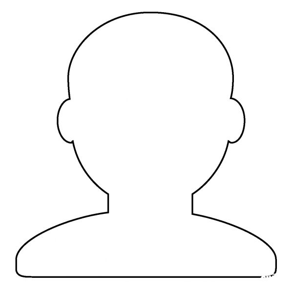 Bust in Silhouette Emoji coloring page image