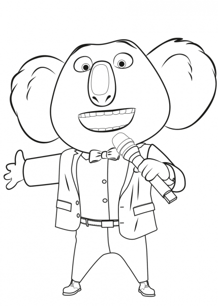 Buster Moon from Sing coloring page image