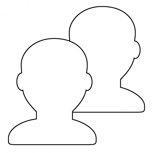 Busts in Silhouette Emoji coloring page image