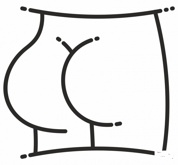 Butt coloring page image