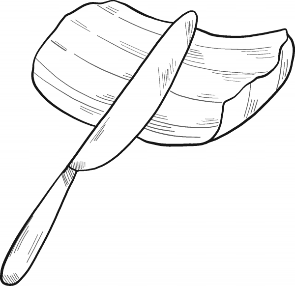 Butter and Knife coloring page image
