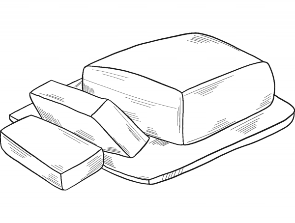 Butter coloring page image