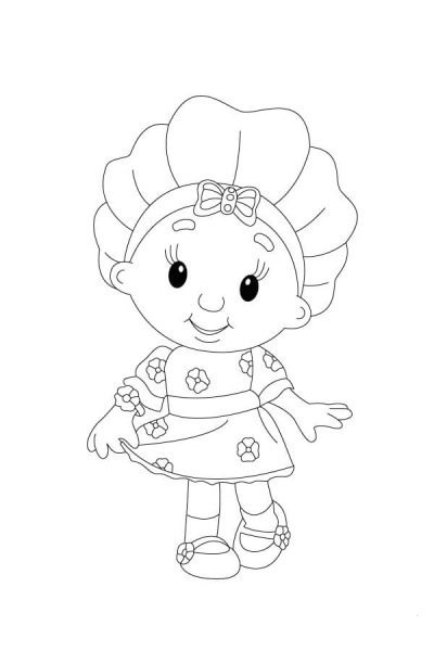 Buttercup Does a Curtsey coloring page image