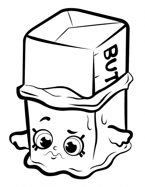 Buttercup Shopkin coloring page image