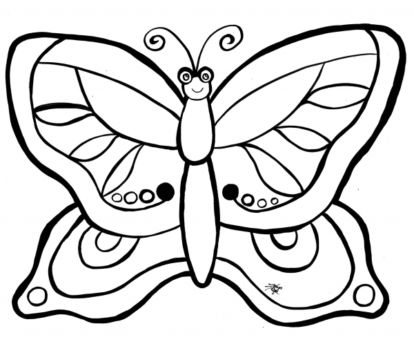 Butterfly coloring page image