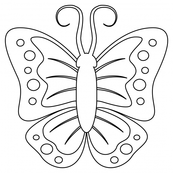 Butterfly coloring page image