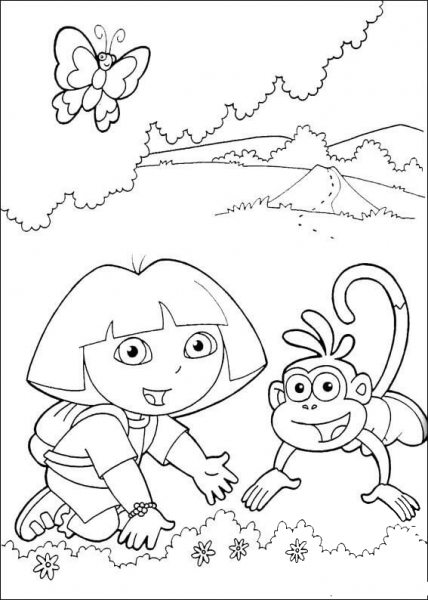 Butterfly coloring page image
