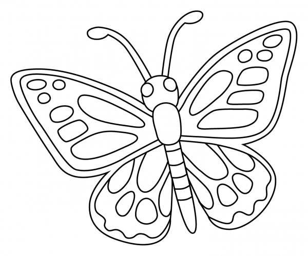 Butterfly Emoji coloring page image