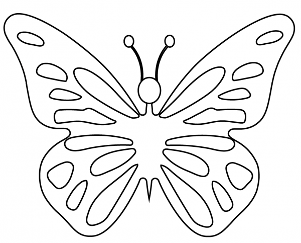 Butterfly Emoji coloring page image
