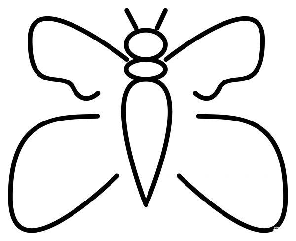 Butterfly Emoji coloring page image