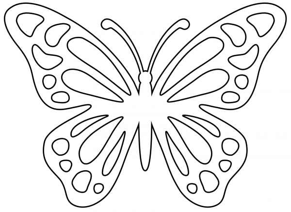 Butterfly Emoji coloring page image