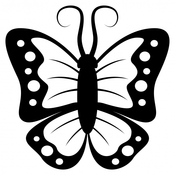 Butterfly Emoji coloring page image