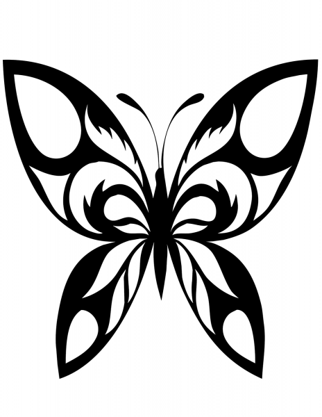 Butterfly Tattoo coloring page image