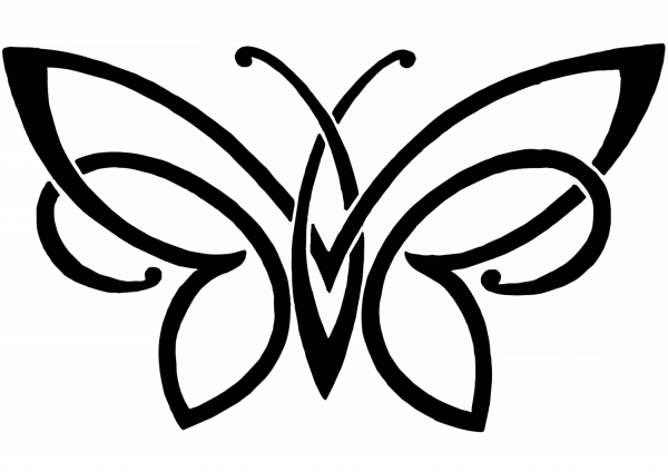 Butterfly Tattoo coloring page image