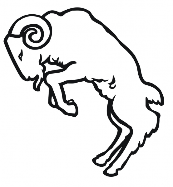 Butting Ram coloring page image