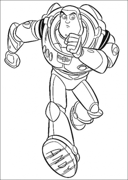 Buzz Is Running  coloring page image