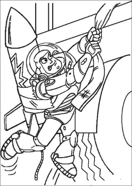 Buzz Lightyear Tries To Go Up coloring page image