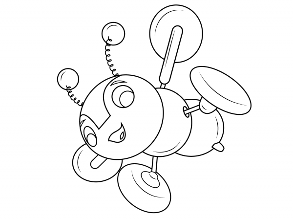 Buzzy Bee coloring page image
