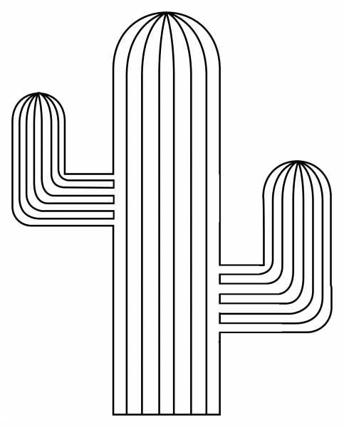 Cactus coloring page image