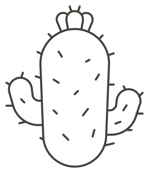 Cactus coloring page image