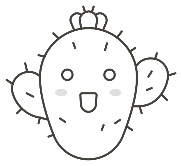 Cactus coloring page image