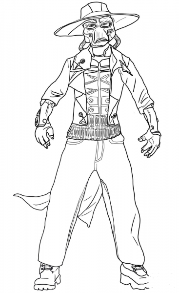 Cad Bane coloring page image