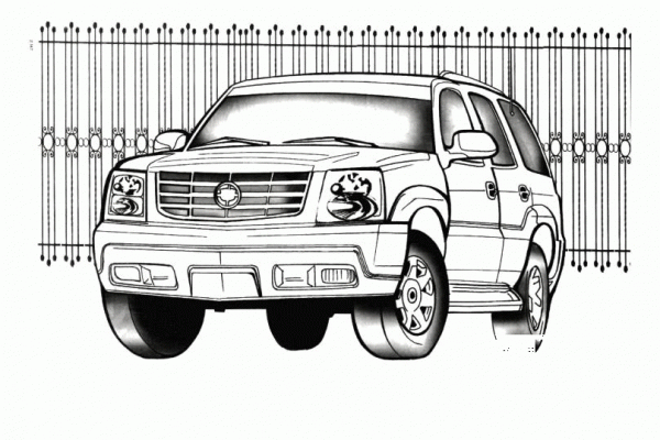Cadillac Escalade  coloring page image