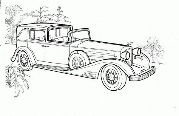 Cadillac Town Car  coloring page image