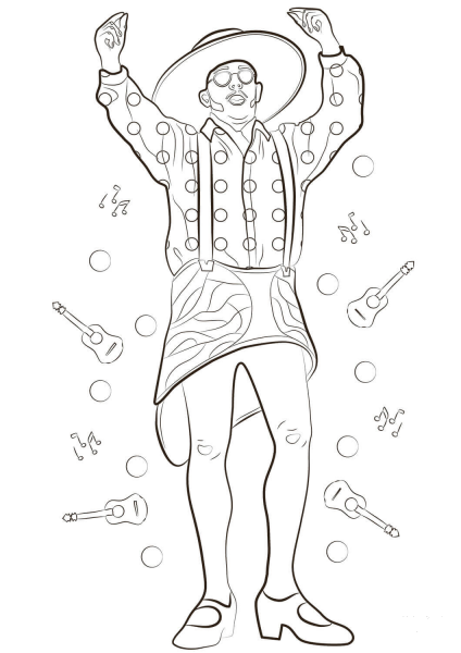 Cadiz Carnival coloring page image