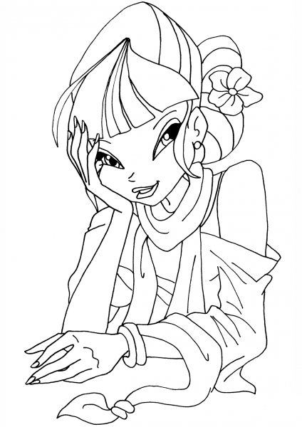 Cafe Musa coloring page image