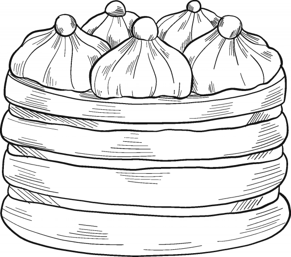 Cake coloring page image