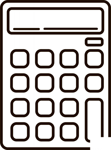 Calculator coloring page image