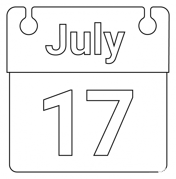 Calendar Emoji coloring page image