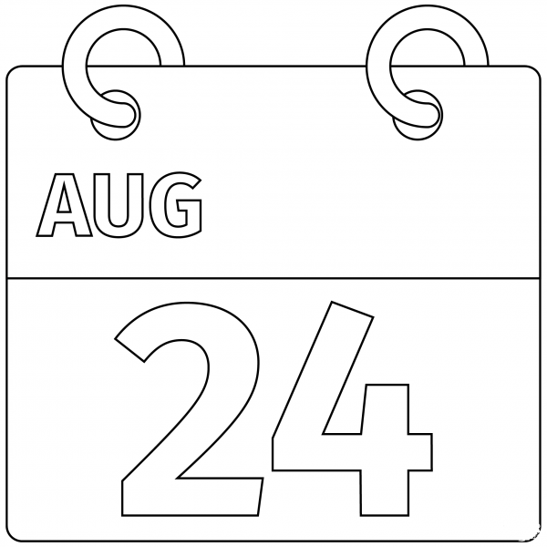 Calendar Emoji coloring page image