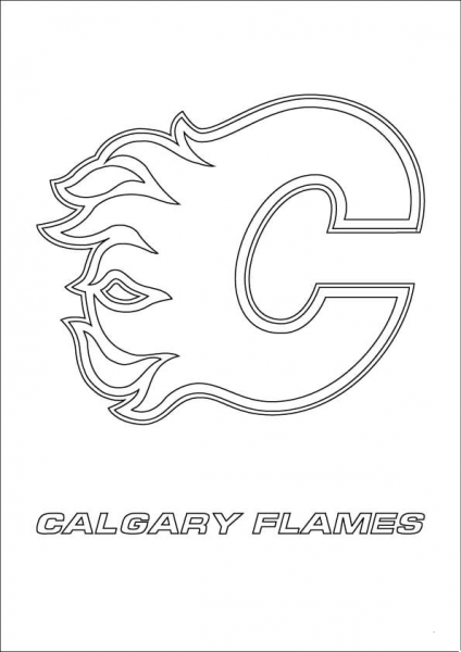 Calgary Flames Logo coloring page image