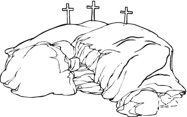 Calvary coloring page image