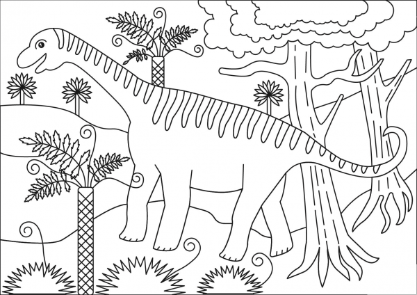 Camarasaurus coloring page image