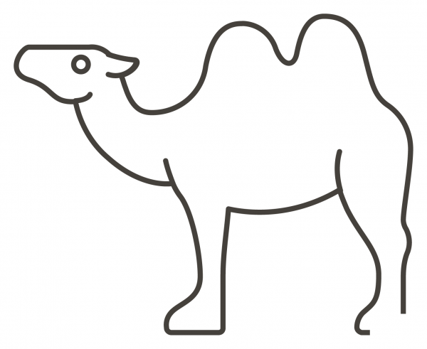 Camel coloring page image