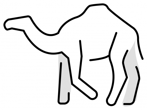 Camel Emoji coloring page image