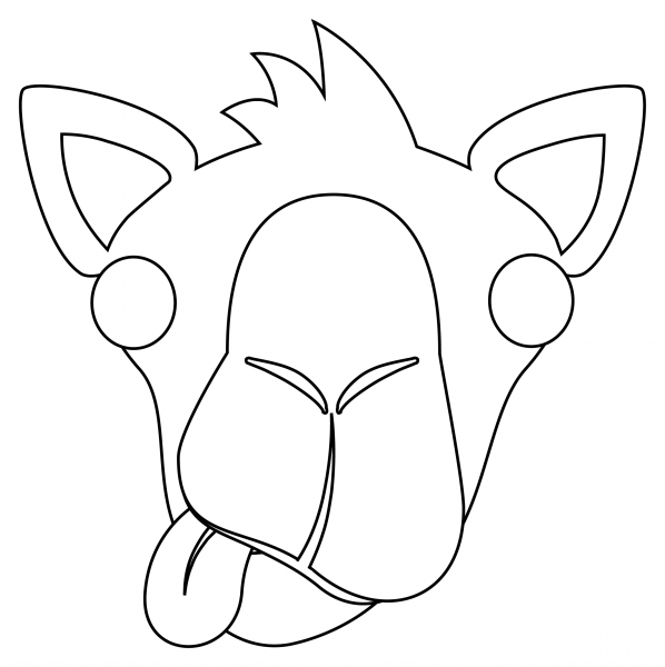 Camel Face coloring page image