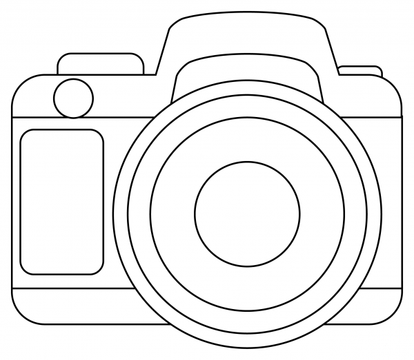 Camera coloring page image