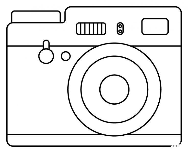 Camera Emoji coloring page - ColouringPages