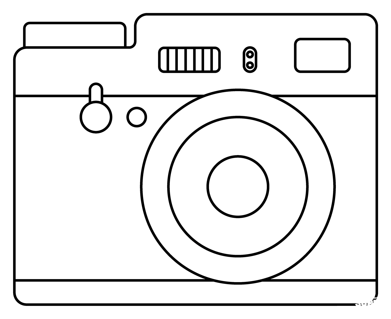 Camera Emoji coloring page - ColouringPages