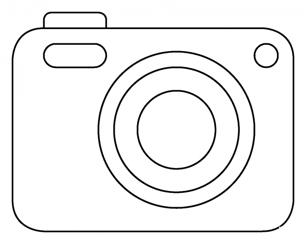 Camera Emoji coloring page image