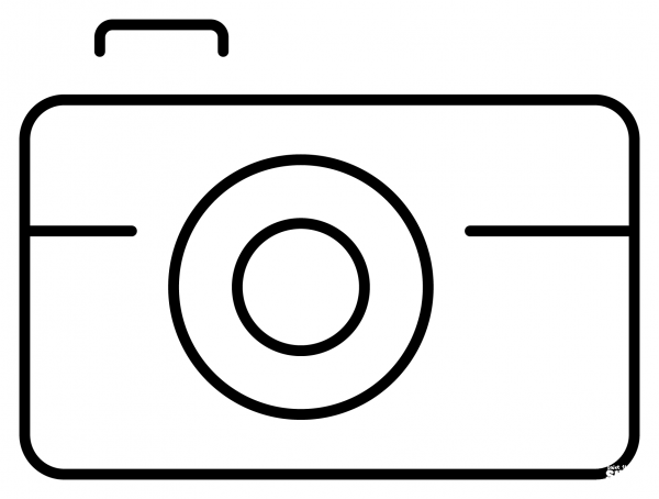 Camera Emoji coloring page image