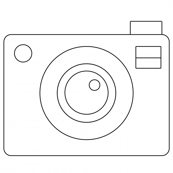 Camera Emoji coloring page image