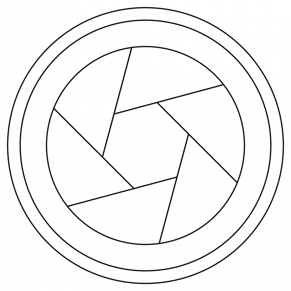 Camera Lens coloring page image