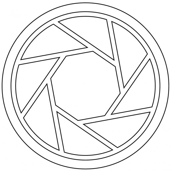 Camera Lens coloring page image